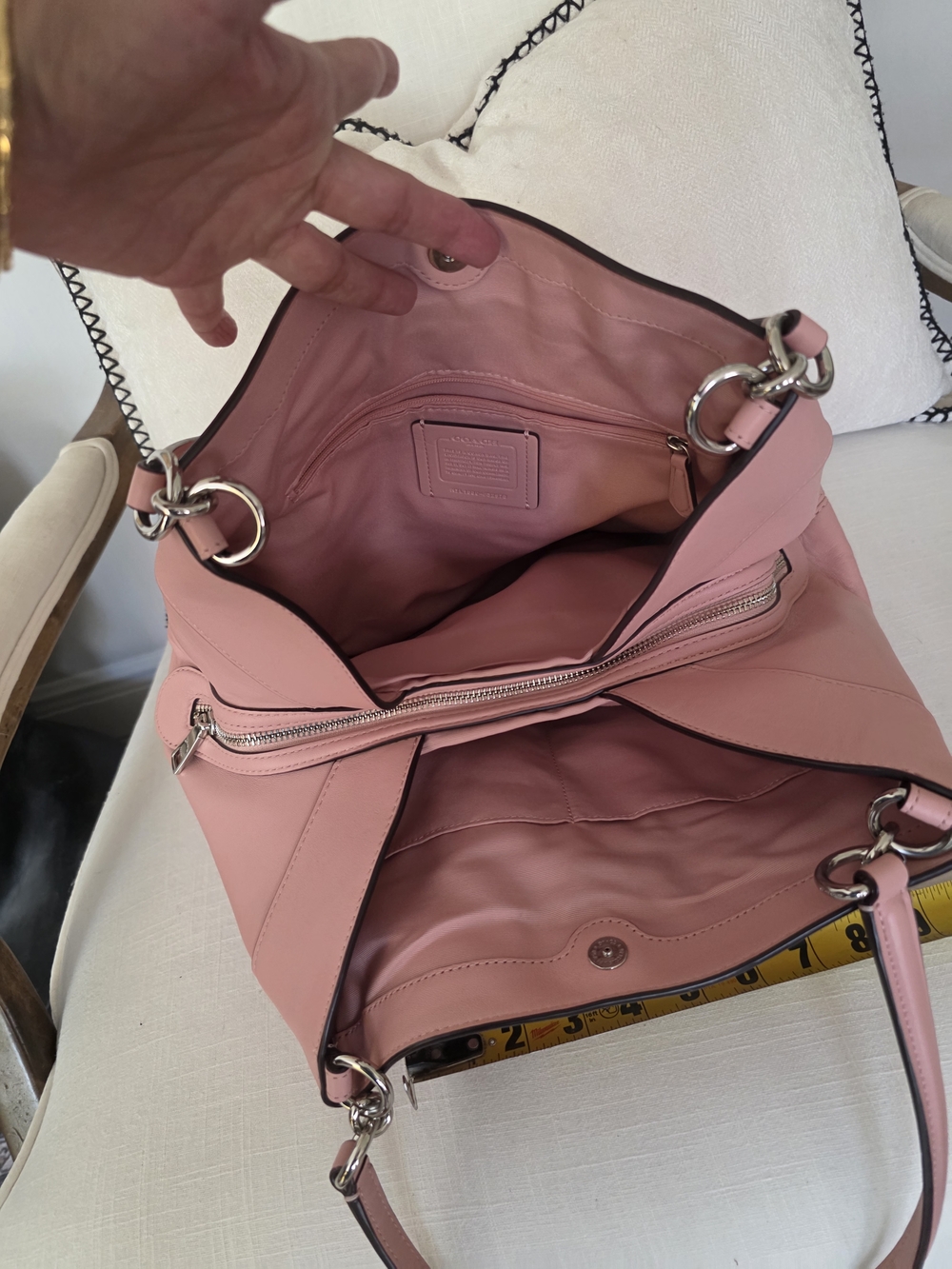 Coach Quilted Leather Tote Bag in Pink - Picture 4 of 4